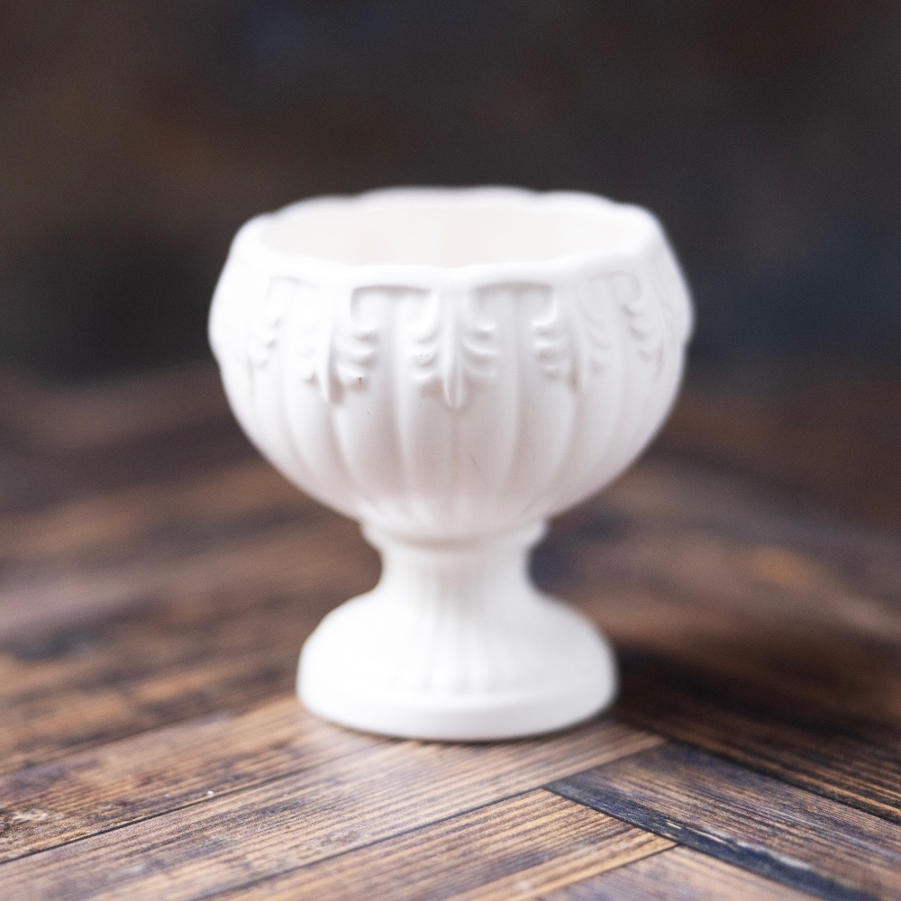 Parma AAI made in Japan white vintage pedestal planter vase ceramic small